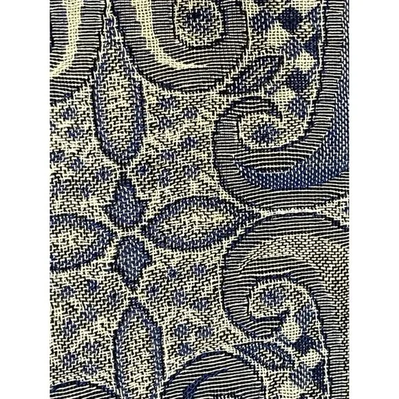 Pashmina Scarf Adult Blue Floral Silk Paisley Tassel Luxury Wrap Neutral Shawl - Picture 7 of 10